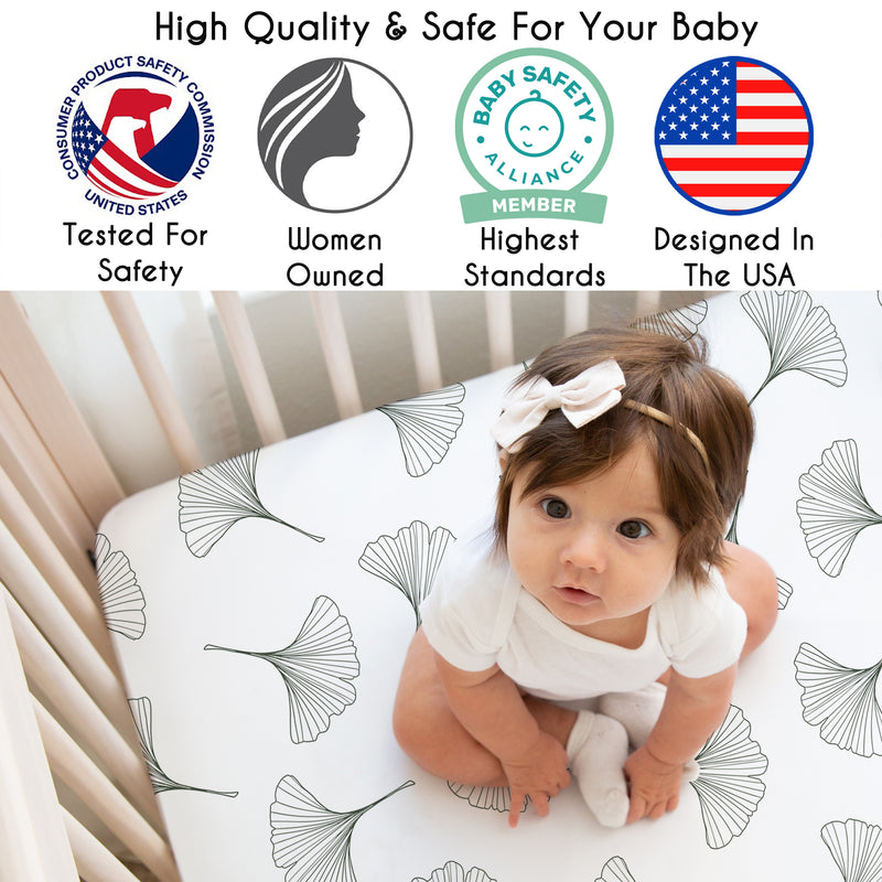 Woodland Ginkgo Leaf Collection 2 Pack Crib Sheets