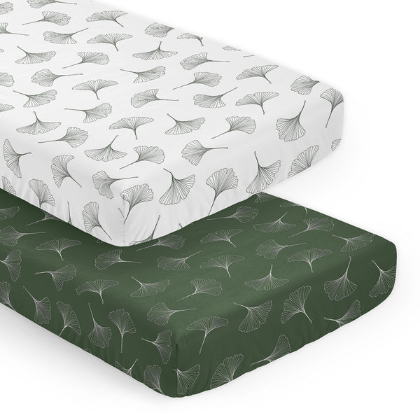 Woodland Ginkgo Leaf Collection 2 Pack Crib Sheets