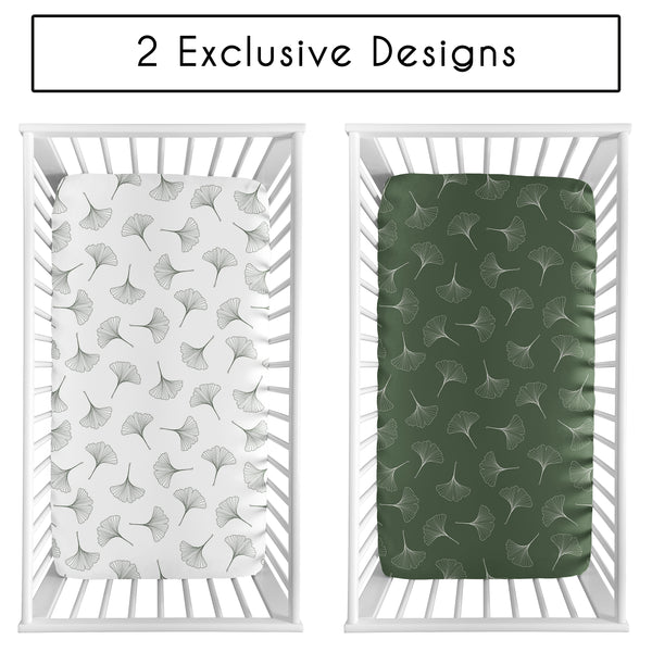 Woodland Ginkgo Leaf Collection 2 Pack Crib Sheets alternate view