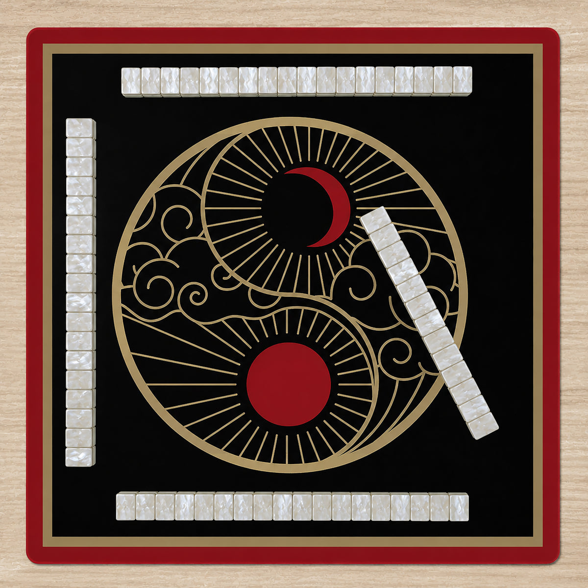 Golden Pearl Collection Mahjong Mat for Table - Shipped Rolled