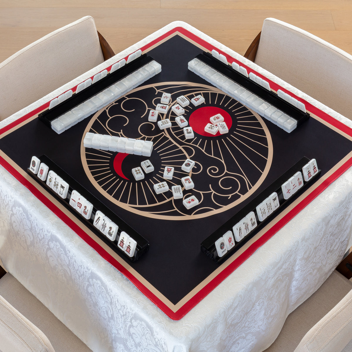 Golden Pearl Collection Mahjong Mat for Table - Shipped Rolled