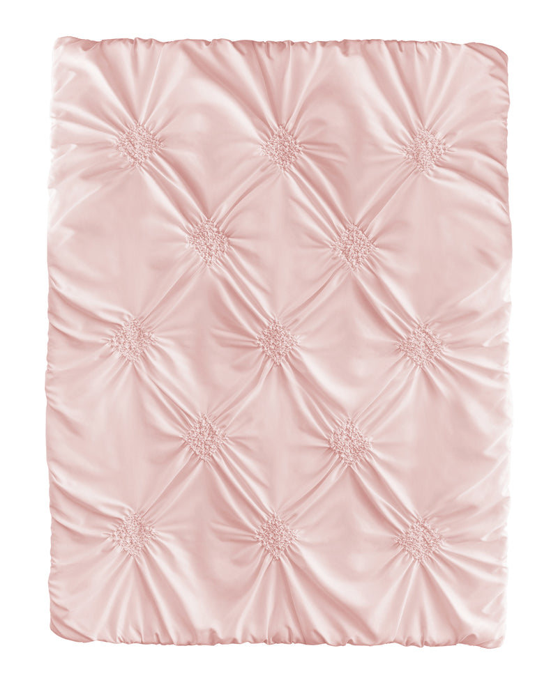 Harper Blush Pink Collection 3 Piece Mini Crib Bedding Set