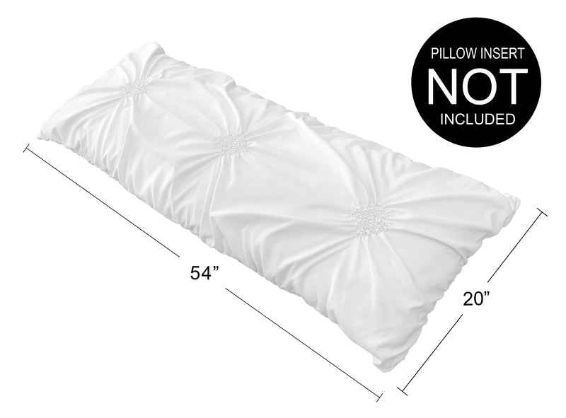 Harper White Collection Full Length Body Pillow Cover