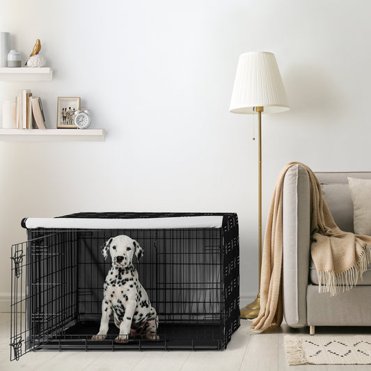 Boho Hatch Black and White Collection Dog Crate Kennel Cover 36in.