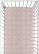 Boho Hatch Mauve and White Crib Sheet