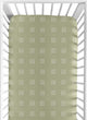 Boho Hatch Sage and White Crib Sheet