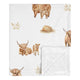 Boho Highland Cow Collection Baby Blanket