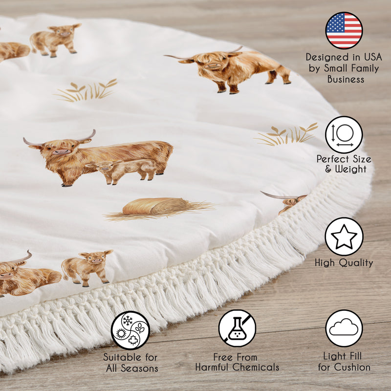 Boho Highland Cow Collection Playmat