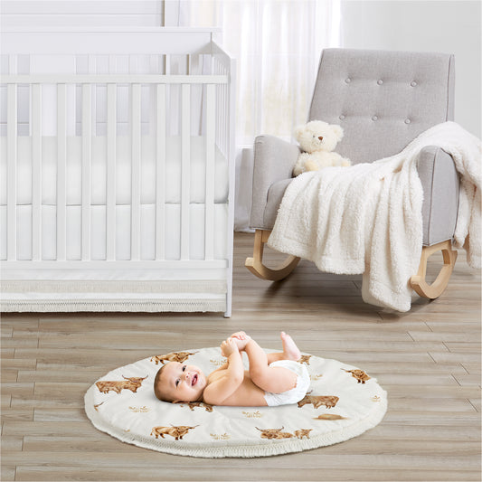 Boho Highland Cow Collection Playmat