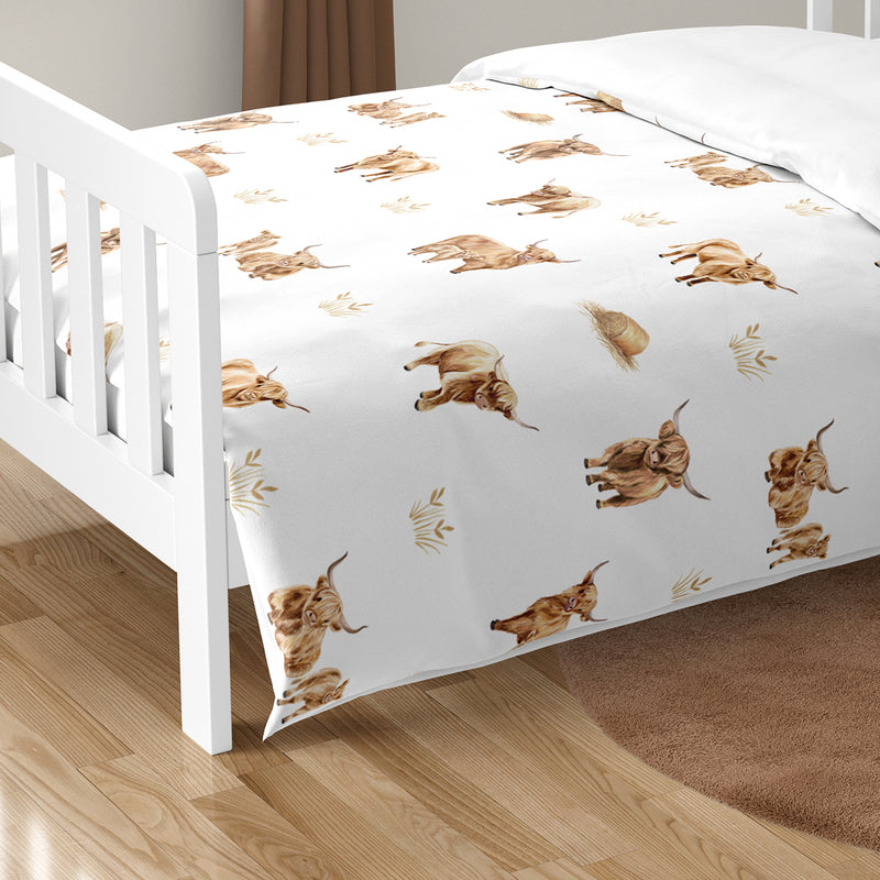 Boho Highland Cow Collection Toddler Bedding