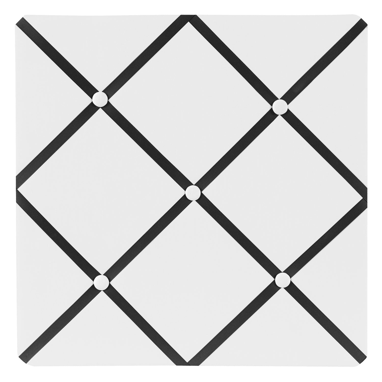 Hotel White and Black Collection Fabric Memo Board