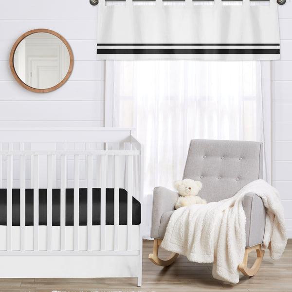 Hotel White and Black Collection Window Valance alternate view