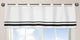 Hotel White and Black Collection Window Valance