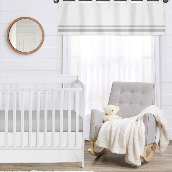 Hotel White and Gray Collection Window Valance alternate view
