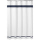 Hotel White And Navy Shower Curtain