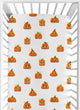 Seasonal Halloween Collection Crib Sheet - Pumpkins Print