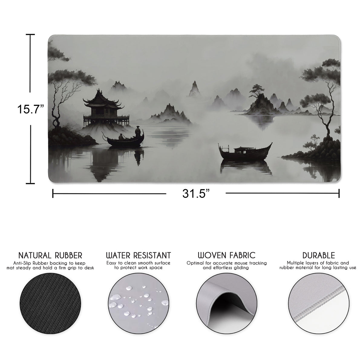 Traditional Japanese Collection Large Mouse Pad Desk Mat