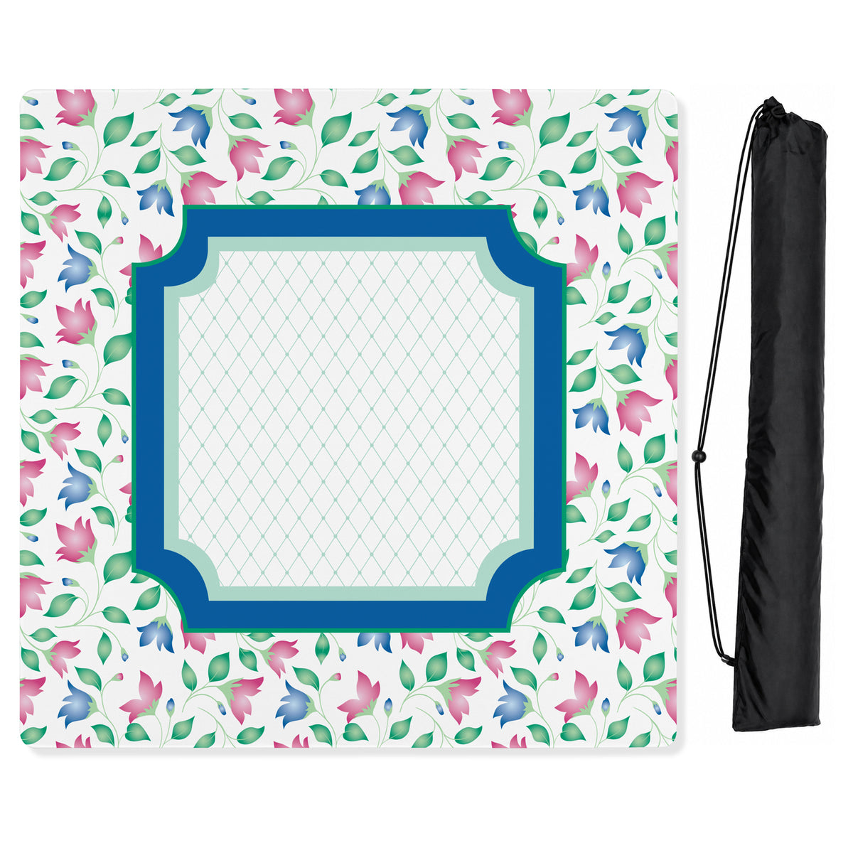Mint Green Jester Collection Mahjong Mat for Table - Shipped Rolled