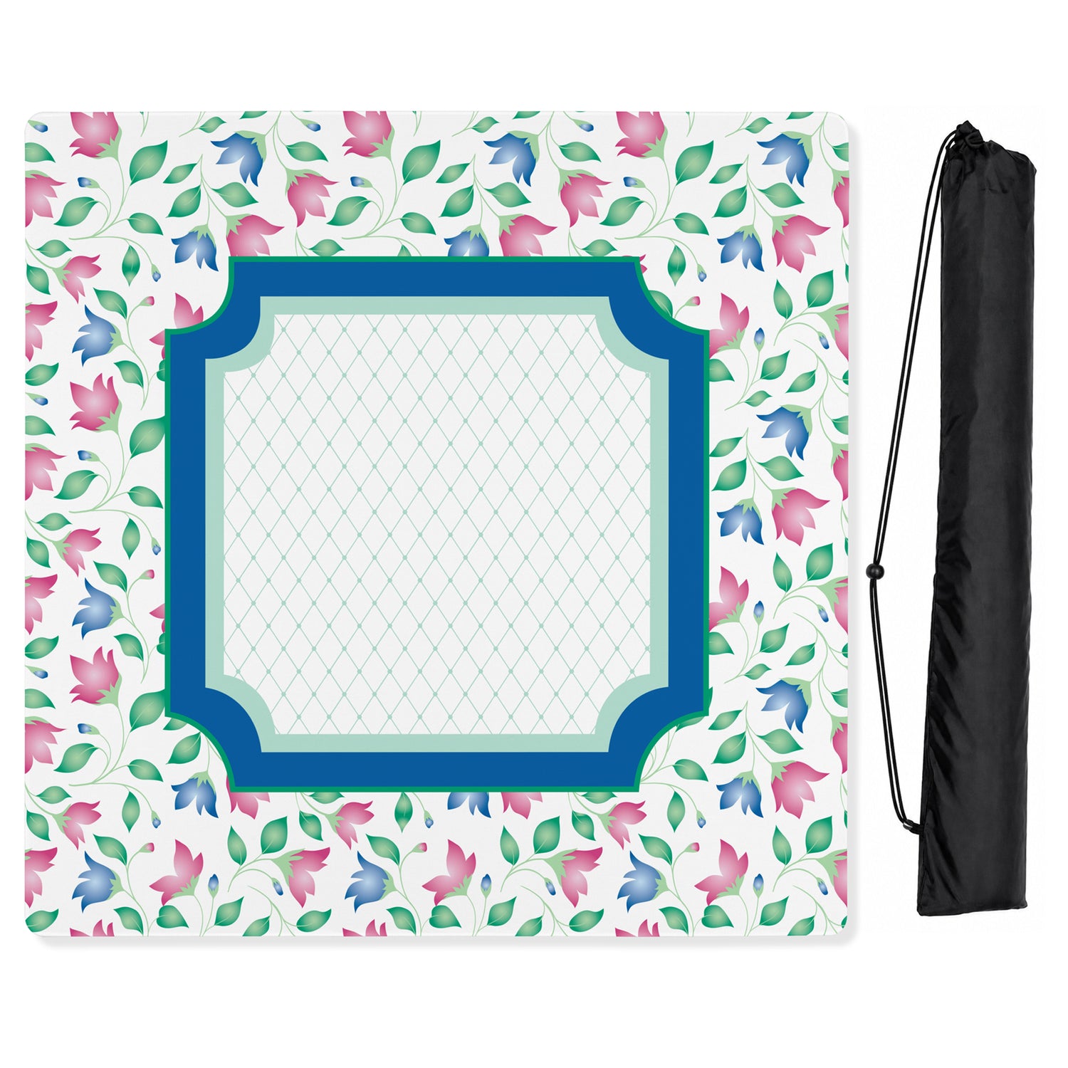 Mint Green Jester Collection Mahjong Mat for Table - Shipped Rolled