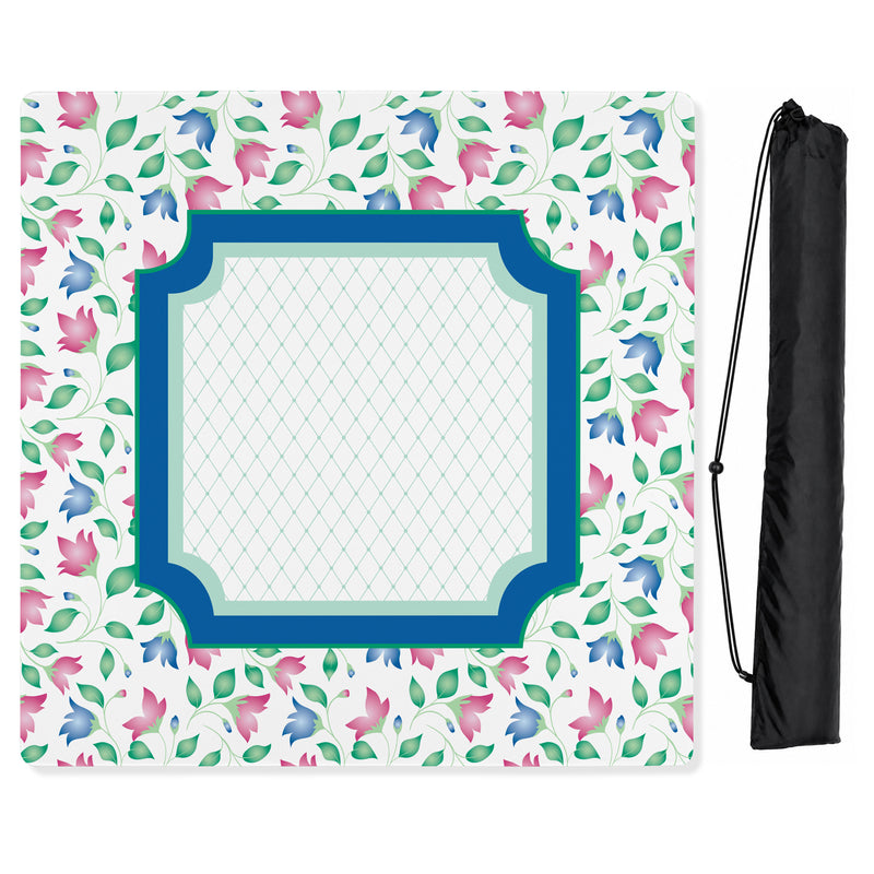 Mint Green Jester Collection Mahjong Mat for Table - Shipped Rolled