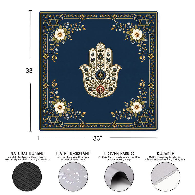 Judaica Pearl Collection Mahjong Mat for Table - Shipped Rolled