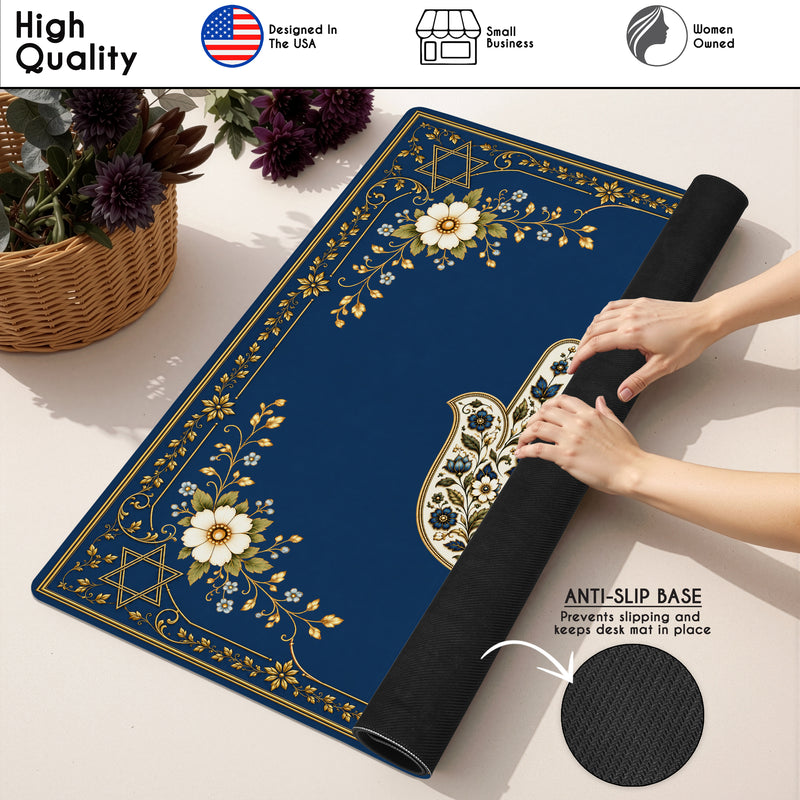 Judaica Pearl Collection Mahjong Mat for Table - Shipped Rolled