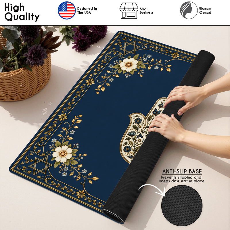 Judaica Pearl Collection Mahjong Mat for Table - Shipped Rolled