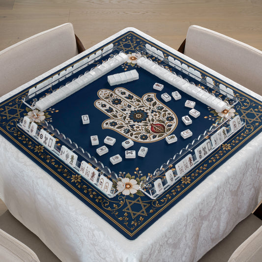 Judaica Pearl Collection Mahjong Mat for Table - Shipped Rolled