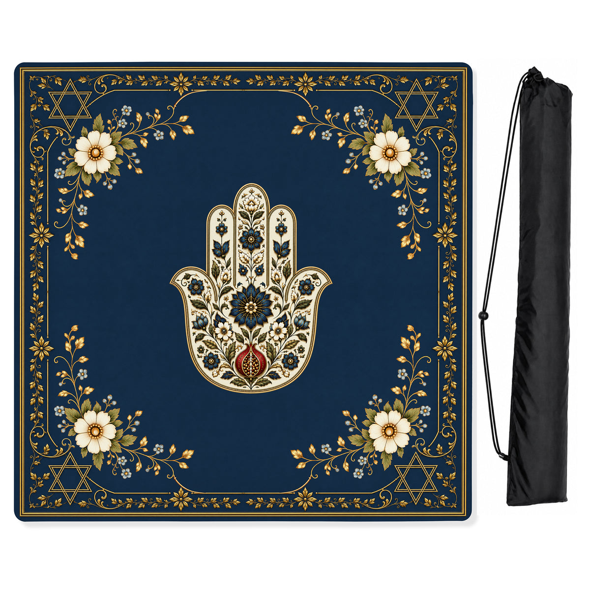 Judaica Pearl Collection Mahjong Mat for Table - Shipped Rolled