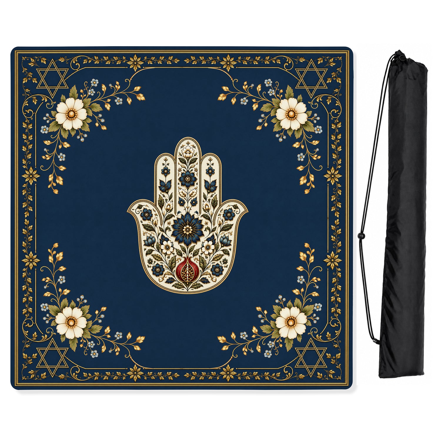 Judaica Pearl Collection Mahjong Mat for Table - Shipped Rolled