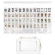 Judaica Pearl Collection American Mahjong Tile Set (160pc) 1.42 Pearlescent Acrylic with Faux Leather Travel Bag