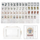 Judaica Pearl Collection American Mahjong Tile Set (160pc) 1.42 Pearlescent Acrylic with Faux Leather Travel Bag