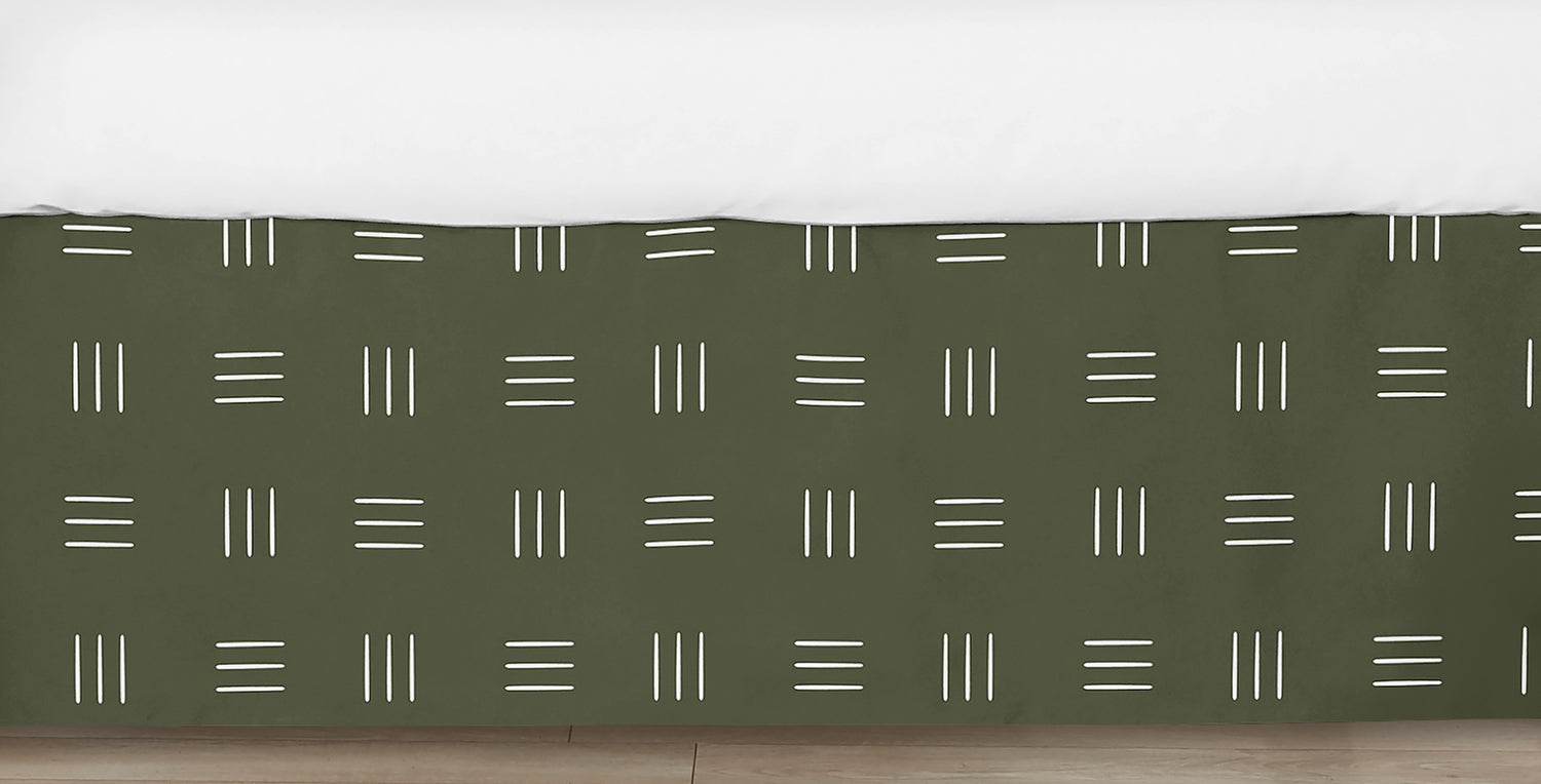 Jungle Collection Hatch Print Crib Bed Skirt