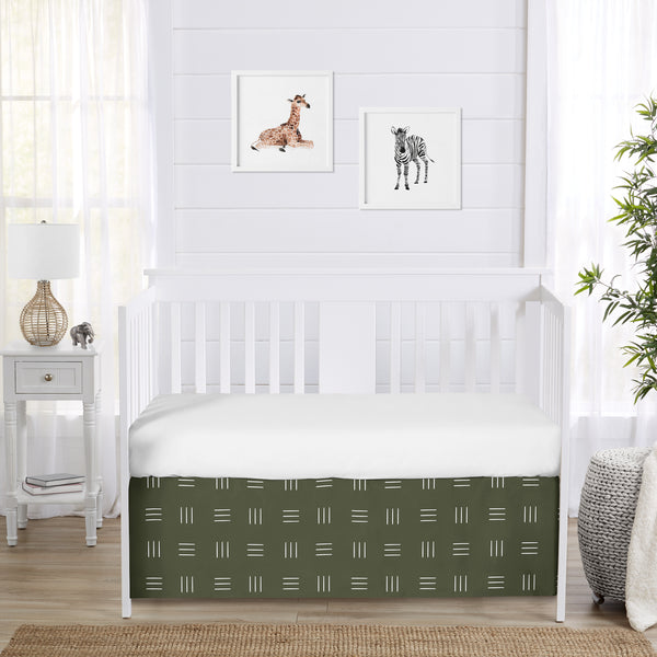 Jungle Collection Hatch Print Crib Bed Skirt alternate view
