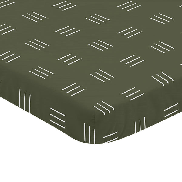 Jungle Collection Mini Crib Sheet - Hatch Print alternate view