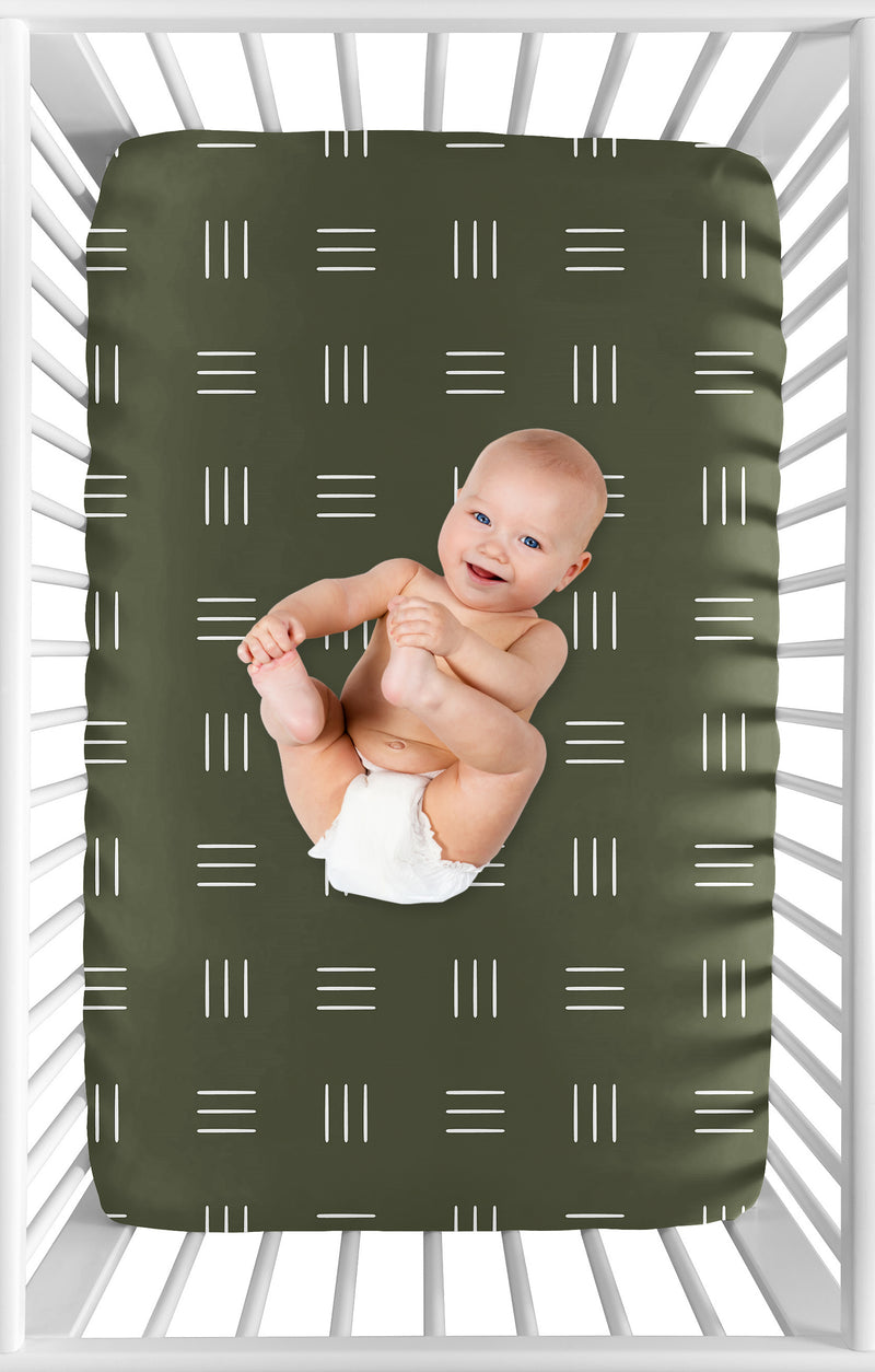 Jungle Collection Mini Crib Sheet - Hatch Print