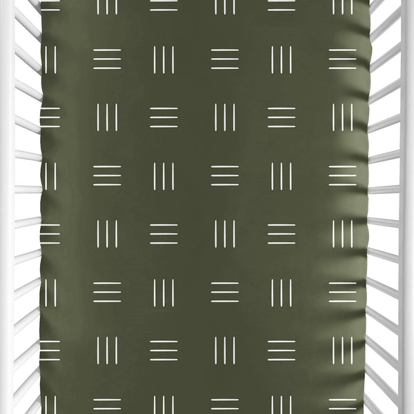 Jungle Collection Mini Crib Sheet - Hatch Print