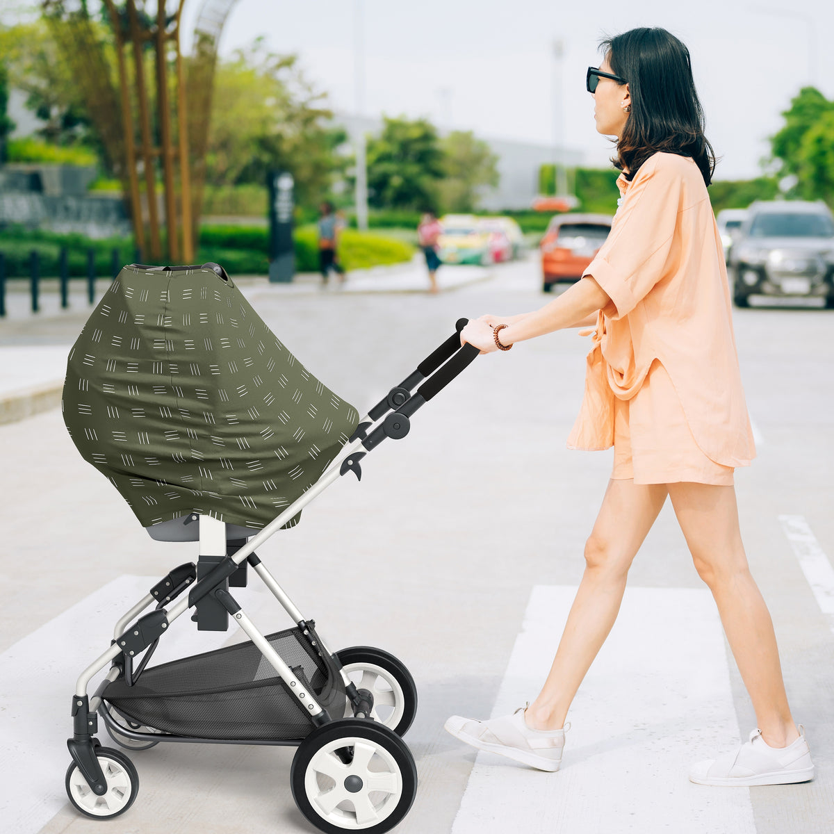 Jungle Collection Multi Use Baby Car Seat and Nursing Cover - Hatch Print