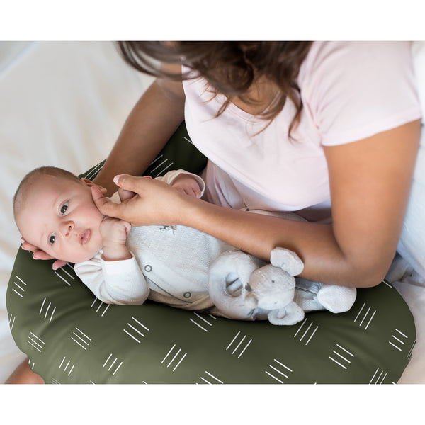 Jungle Collection Nursing Breastfeeding Pillow Cover - Hatch Print alternate view