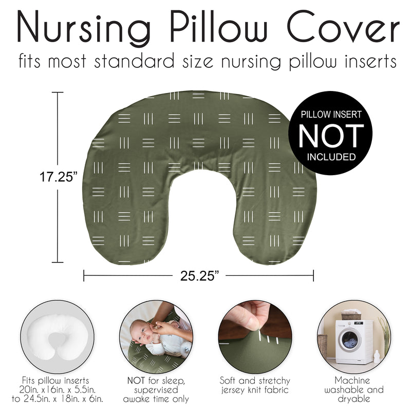 Jungle Collection Nursing Breastfeeding Pillow Cover - Hatch Print