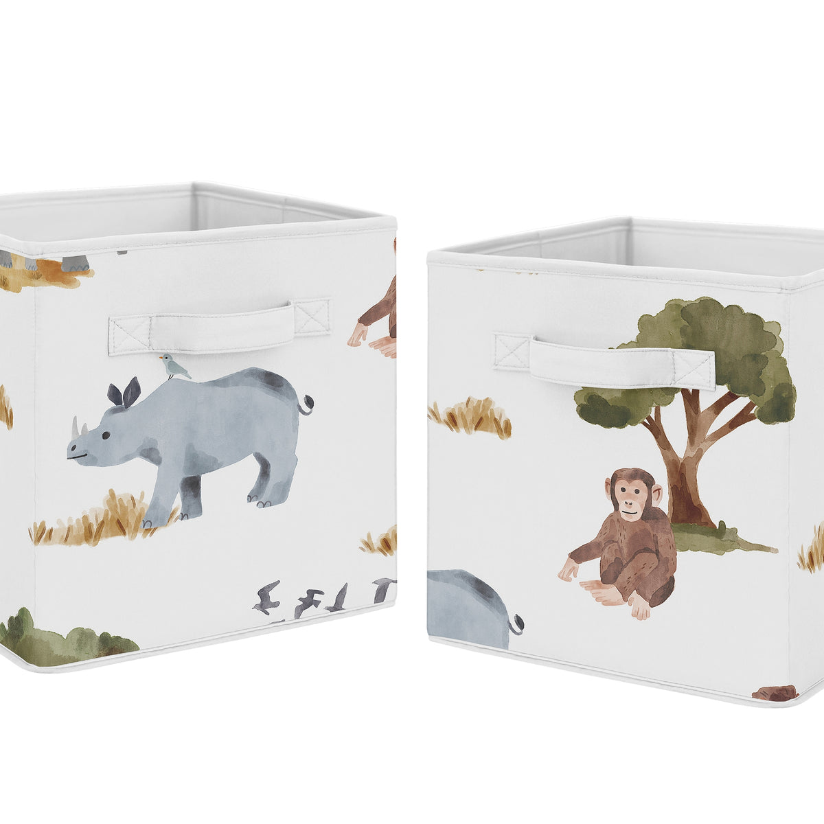 Jungle Collection Foldable Fabric Storage Bins