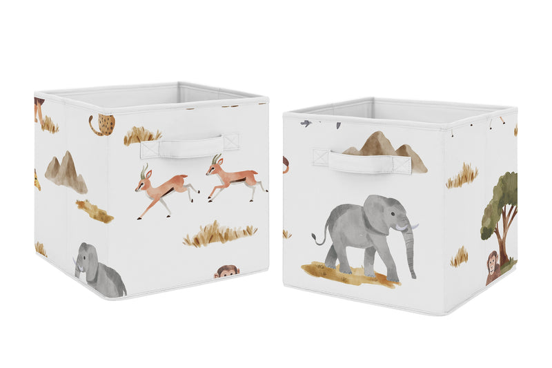 Jungle Collection Foldable Fabric Storage Bins