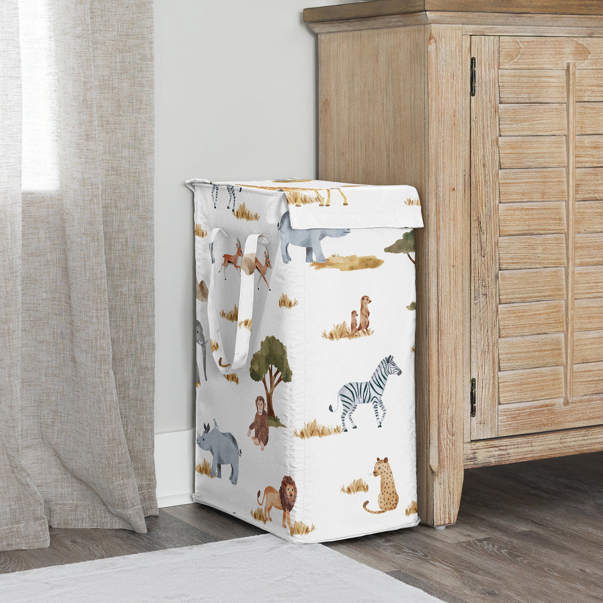 Jungle Collection Laundry Hamper with Handles