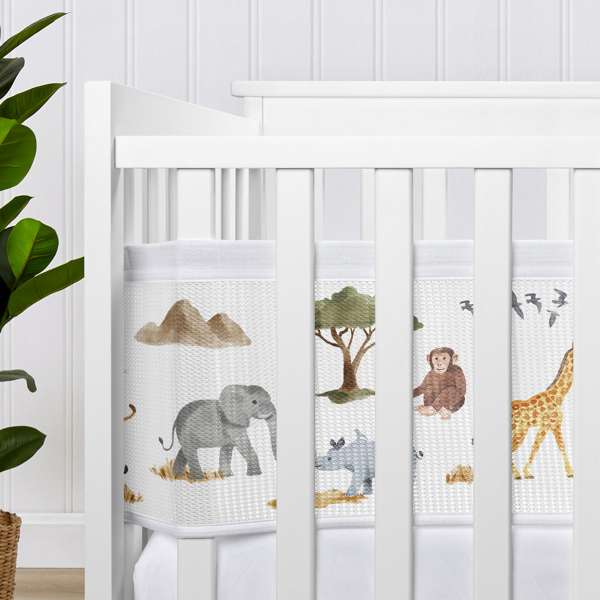 Jungle Collection Sweet Jojo Designs + BreathableBaby Breathable Mesh Crib Liner