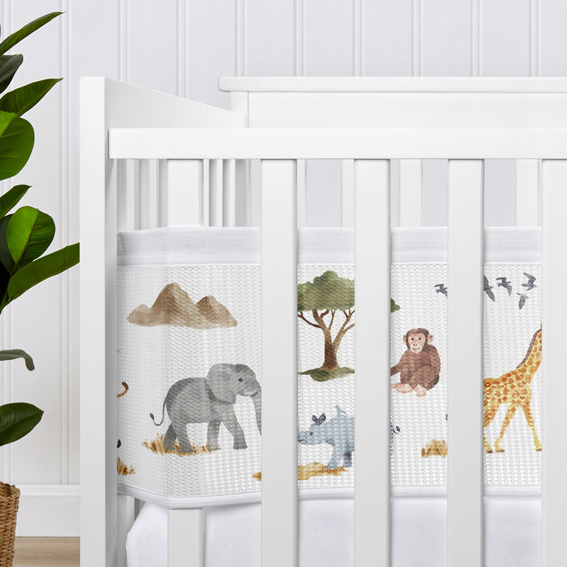 Jungle Collection Sweet Jojo Designs + BreathableBaby Breathable Mesh Crib Liner