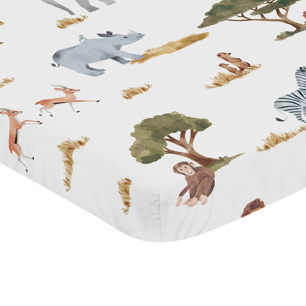 Jungle Collection Mini Crib Sheet alternate view