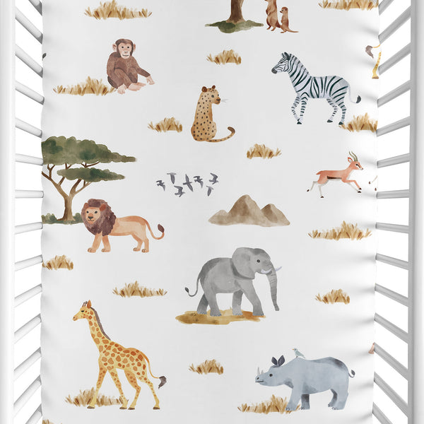 Jungle Collection Mini Crib Sheet