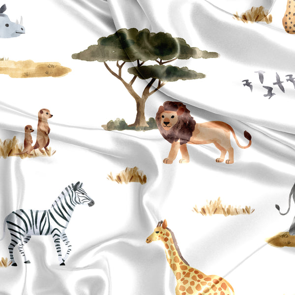 Jungle Collection Satin Fitted Crib Sheet alternate view