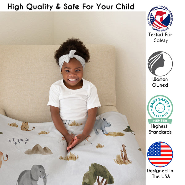 Jungle Collection Toddler Blanket Baby Swaddle alternate view
