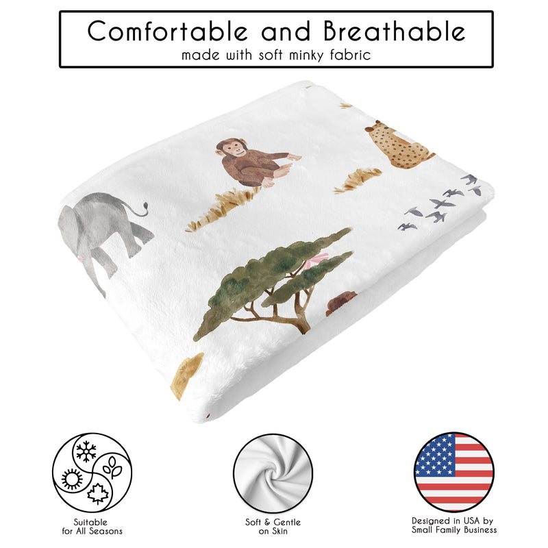 Jungle Collection Toddler Blanket Baby Swaddle